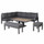 Outdoor Aluminium Corner Sofa Set with Rising Dining Table Left Hand Facing