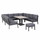 Outdoor Aluminium U Shaped Sofa Set with Table and Cushions