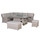Rattan Garden Left Hand Corner Sofa Set with Rising Fire Pit Table