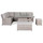Rattan Garden Left Hand Corner Sofa Set with Rising Fire Pit Table