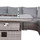 Outdoor Rattan Corner Sofa Set with Fire Pit Rising Table