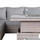 Outdoor Rattan Corner Sofa Set with Fire Pit Rising Table