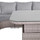Outdoor Rattan Round Corner Sofa Set with Rising Table