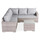 Outdoor L-Shaped Patio Sofa Set with Cushions & Table
