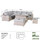 Outdoor Corner Sofa Set with Adjustable Rising Table