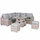 Outdoor Corner Sofa Set with Fire Pit Rising Dining Table