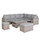 Outdoor Rattan Corner Sofa Set with Rising Table & Cushions