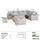 Outdoor Rattan Corner Sofa Set with Rising Table & Cushions