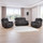 Renzo Grey Electric Reclining Sofa Set 2 Seater + 2 Armchairs with USB