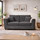 Ascott Sofa Set 3 + 2 Seater Chenille Fabric Beige or Charcoal