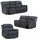 Cassandra Grey Fabric Electric 3 Piece Sofa Suite 3 + 2 + 1
