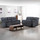 Cassandra Grey Fabric Electric 3 Piece Sofa Suite 3 + 2 + 1