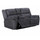 Cassandra 3 + 2 Reclining Sofa Set Grey Fabric USB Console