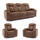 Juniper Electric Recliner 3+1+1 Sofa Set USB Cup Holders Brown or Grey