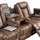 Juniper Electric Recliner 3+1+1 Sofa Set USB Cup Holders Brown or Grey