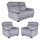 Piccadilly Electric Recliner Sofa Fabric USB 2 + 1 + 1
