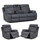 Tokyo 3 Piece Grey Electric Power Recliners 3 + 1 + 1