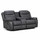 Tara Grey Leather Look Manual Reclining 2 Seater Sofa