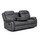 Tara Grey Leather Look Manual Reclining 3 Seater Sofa