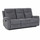 Vancouver Grey Fabric 3 Seater Manual Recliner