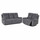 Vancouver Grey Fabric 3 + 2 Sofa Suite Manual Recliner