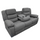 Manhattan Grey Fabric Reclining 3 Seater sofa