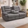 Manhattan Grey Fabric Reclining 3 Seater sofa