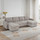 Seattle U Shaped Fabric Corner Sofa Bed