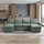 Seattle U Shaped Fabric Corner Sofa Bed