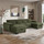 Alora Fabric U-Shaped Sofa with Storage & Headrests