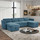 Ria Fabric U-Shaped Sofa with Storage & Headrests