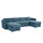 Ria Fabric U-Shaped Sofa with Storage & Headrests