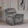 Mendoza Electric Reclining Grey Plush Velvet 2 + 1 + 1