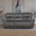 Mendoza Electric Reclining Grey Plush Velvet 3 + 1 + 1