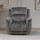 Mendoza Electric Reclining Grey Plush Velvet Armchair