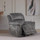 Mendoza Electric Reclining Grey Plush Velvet Armchair