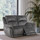 Mendoza Electric Reclining Grey Plush Velvet 2 Seater Sofa