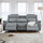 Linden Grey Fabric Reclining Sofa Suite 3 + 1 + 1