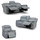 Linden Grey Fabric Reclining Sofa Suite 3 + 2 + 1