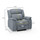 Linden Grey Fabric Reclining Sofa Suite 2 + 1 + 1