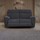 Lois Midnight Black Electric Reclining 3 Piece Sofa Suite 3 + 2 + 1