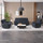 Lois Midnight Black Electric Reclining 3 Piece Sofa Suite 3 + 2 + 1