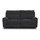 Lois Midnight Black Electric Reclining 3 Seater Sofa with USB