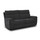 Lois Midnight Black Electric Reclining 3 Seater Sofa with USB