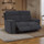 Lois Midnight Black Electric Reclining 3 Piece Sofa Suite 2 + 1 + 1