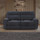Lois Midnight Black Electric Reclining Sofa Suite 3 + 2