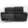 Carla Midnight Black Electric Reclining Sofa Suite 3 + 2
