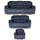 Bella Ink Grey Electric Reclining 3 Piece Sofa Suite 3 + 2 + 1
