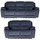 Bella Ink Grey Electric Reclining Sofa Suite 3 + 2