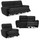 Carla Midnight Black Electric Reclining 3 Piece Sofa Suite 3 + 2 + 1